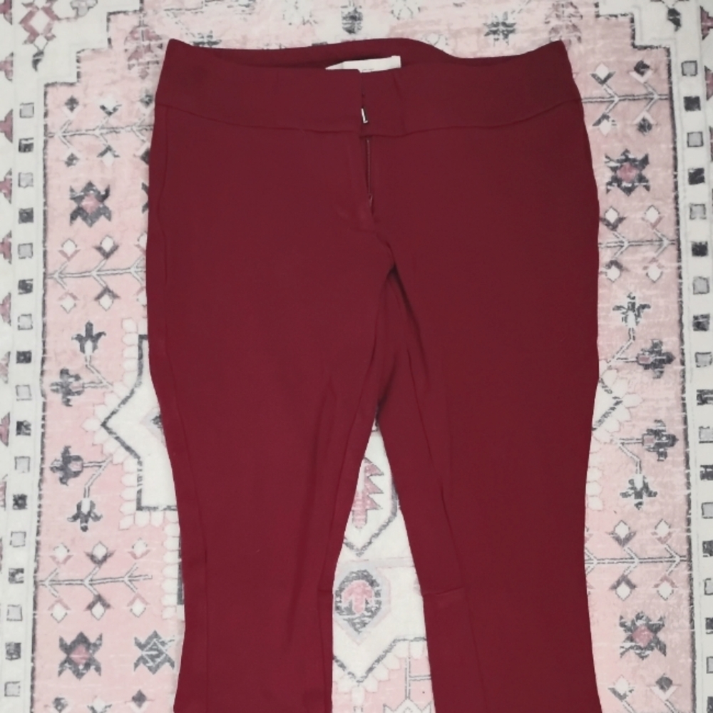 LOFT Rich Burgundy Boot Cut Pants
